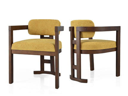 Stylish Indoor Upholstered Wood Dining Chair (Set of 2)