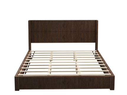 Platform Bed Frame With Headboard, Floor Standing Design