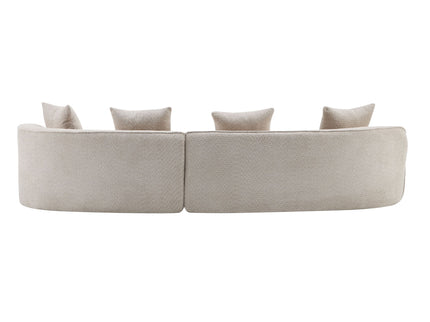 Elegant Curved Sectional Sofa With Full Foam Comfort