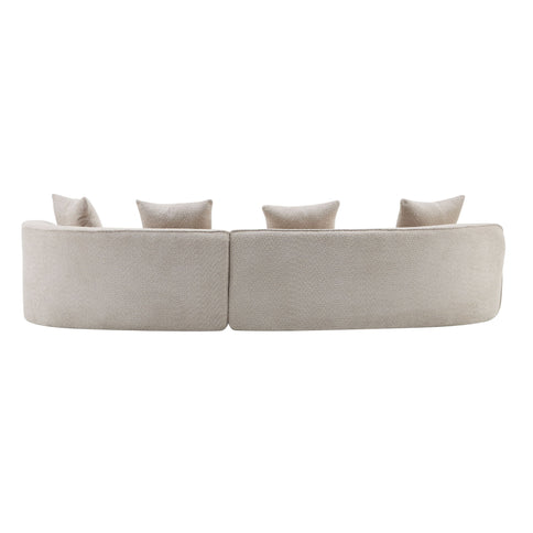 Elegant Curved Sectional Sofa With Full Foam Comfort