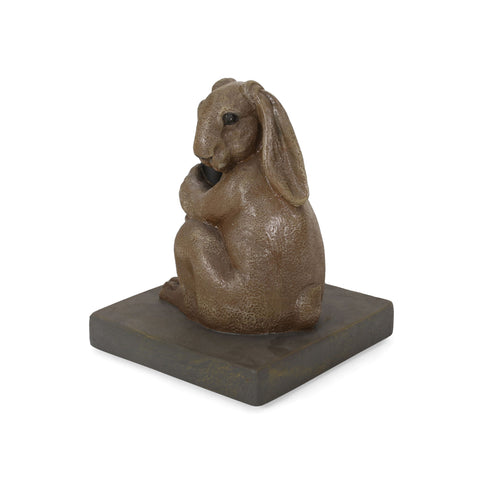 Hand Crafted Rabbit Umbrella Base With Playful Design - Light Brown