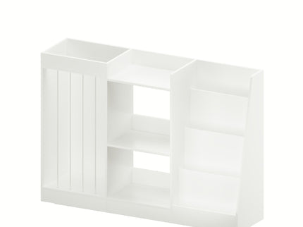 Bookshelf And Toy Storage, 3 Tier Montessori Bookcase With Stuffed Animal Organizer - White