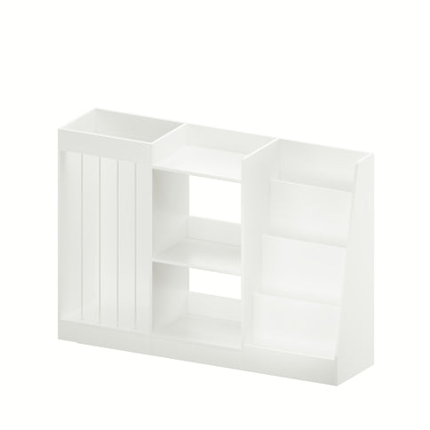 Bookshelf And Toy Storage, 3 Tier Montessori Bookcase With Stuffed Animal Organizer - White