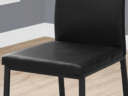 Dining Chair Side Upholstered, For Dining Room (Set of 2) - Black
