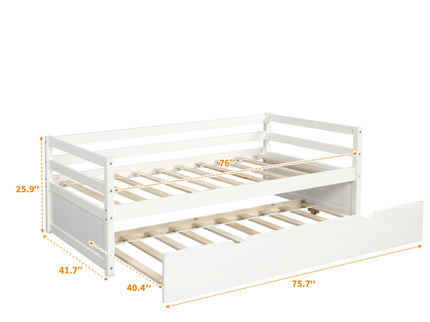 Twin Daybed With Trundle Frame Set
