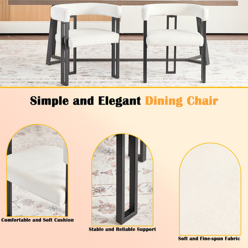 Cushioned Accent Armchairs (Set of 2)