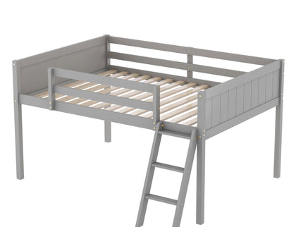 Low Loft Bed With Adjustable Ladder