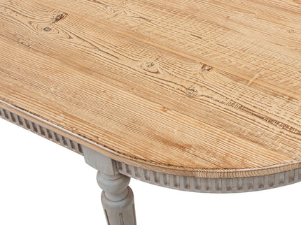 Colette - Oval Dining Table - Blue / Gray