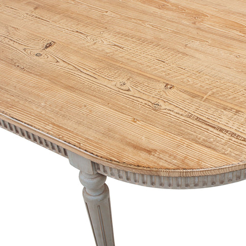Colette - Oval Dining Table - Blue / Gray