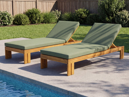 Outdoor Chaise Lounge With 5 Position Adjustable Backrest