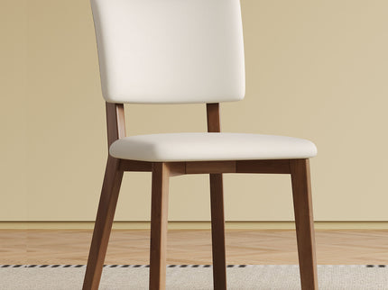 Dining Chair (Set of 2) - White / Deep Walnut