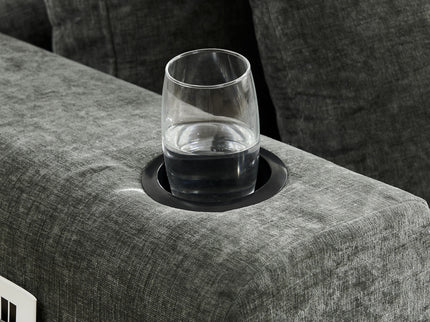 L - Shaped Sectional Sofa With Cup Holders & Side Pockets