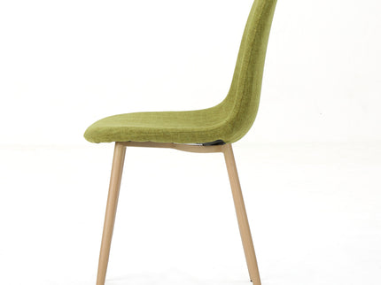 Modern Minimalist Fabric Dining Chair With Iron Legs