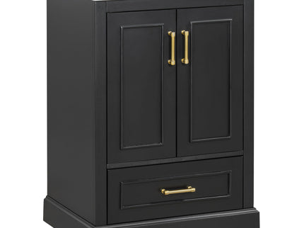 Bathroom Vanity With Sink, 1 Divided Drawer And 2 Soft Close Doors With Double Shelf