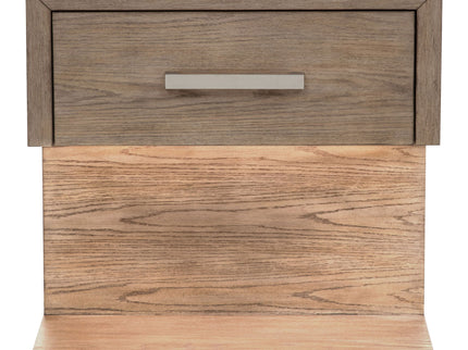 Gibbons - 1 Drawer Nightstand With LED Light - Brown