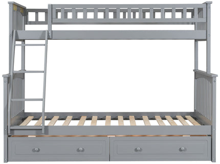 Bunk Bed With Drawers, Convertible Storage Bed