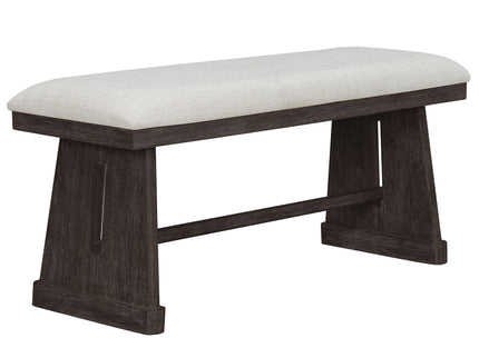 Dining Set With Rectangular Table, 4 Upholstered Chairs & 1 Padded Bench