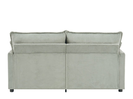 Modern Loveseat Sofa, Upholstered Couch With Side Storage Pockets