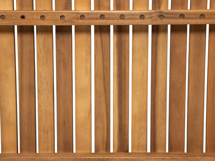 Outdoor Dining Table With Slatted Top, Ideal For Patio