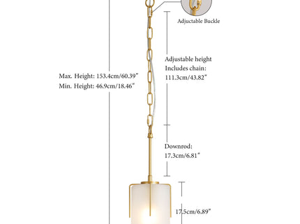 Adjustable Cylindrical Pendant Light