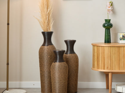 Classic And Neat Floor Vase, High Independent Flower Stand (Set of 3)