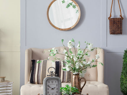 Transitional Decor Style Wall Mirror Decor With Frame For Bathroom