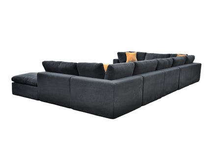 Custom Configuration Modular Sectional With Toss Pillows