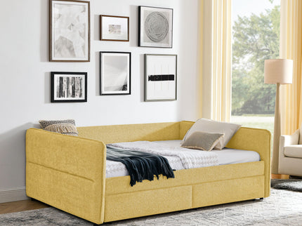 Upholstered Daybed & 2 Drawers