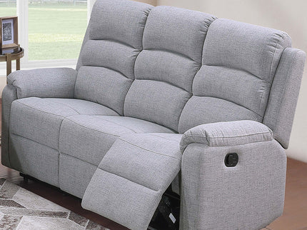 Motion Sofa 1 Piece Horizontal Tufting Cushion Backrest Upholstered Sofa - Beige