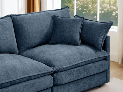 Modular L-Shaped Sectional Sofa With Movable Ottoman