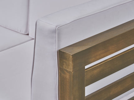 Outdoor Acacia Wood Patio Chair With Fabric Cushion