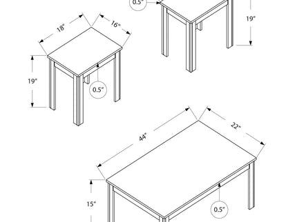 Table Set, Coffee, End, Side, Accent For Living Room Transitional (Set of 3)