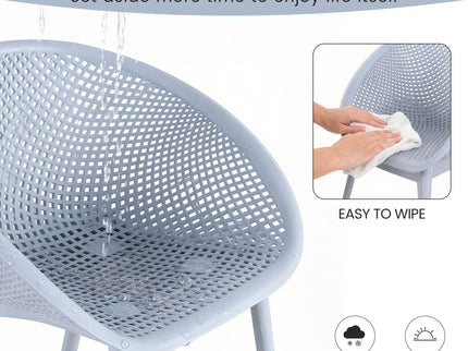 2 Pack Lounge Chair Set & Folding Square Table