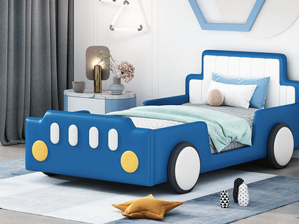 Race Car Shaped Platform Bed With Wheels