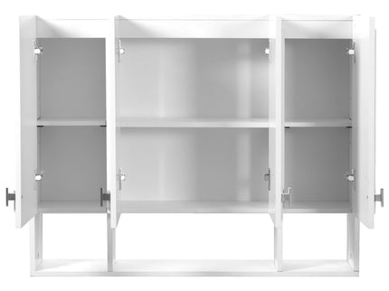 Bathroom Cabinet With 3 Adjustable Shelves Wall Mounted Medicine Cabinet, Soft Closing Hinges, Open Shelving Design - White