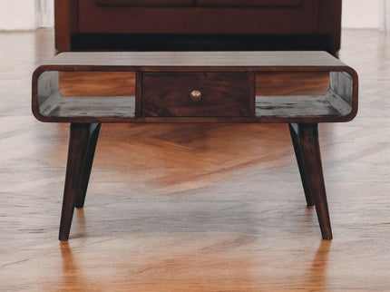 Solid Wood Curved Coffee Table