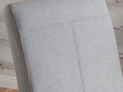 Amaranthine - Upholstered Dining Chair With High Back And Wood Legs (Set of 2) - Light Gray