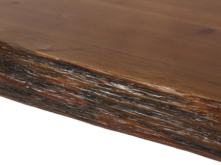 Modern Industrial Faux Live Edge Dining Table With Hairpin Legs - Natural