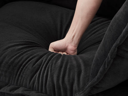 Modern Cozy Upholstered Armchair Sofa With Movable Ottoman