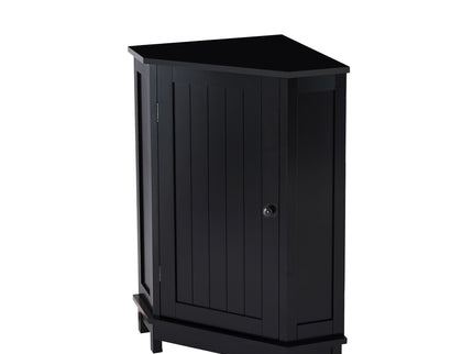 Bathroom Cabinet Triangle Corner Storage Cabinet With Adjustable Shelf Modern Style