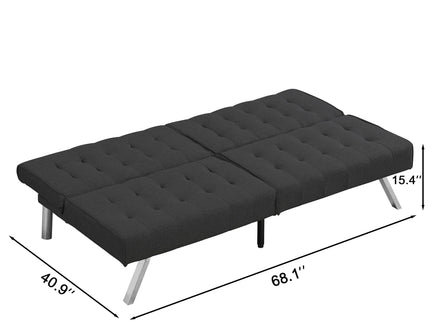 Modern Sofa Bed With Wood Frame And Stainless Legs