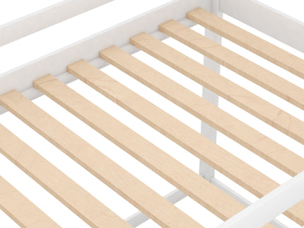 Low Bunk Bed With House Shaped Frame And Ladder