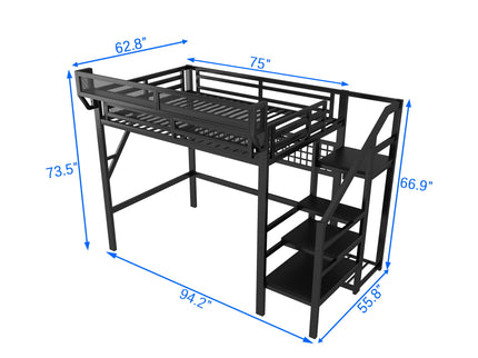 Loft Bed With Stairs And Storage