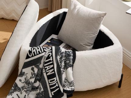 Upholstered Storage Ottoman Set With Reversible Lid