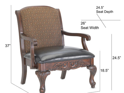 Lucille - Arm Chair - Brown