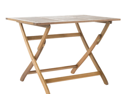 Blissique - Outdoor Foldable Wood Dining Table With Slat Design
