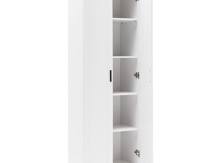 Storage Cabinet With Adjustable Shelves, 2 Doors, Rectangle Design For Bathroom