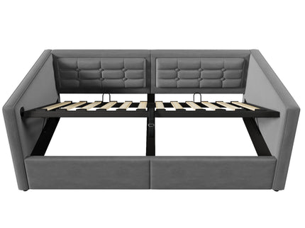 Upholstered Daybed With Hydraulic Storage And USB / Type - C Charging