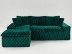 Dark Green / Left Arm Facing Chaise