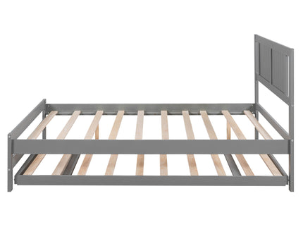 Platform Bed With Adjustable Trundle